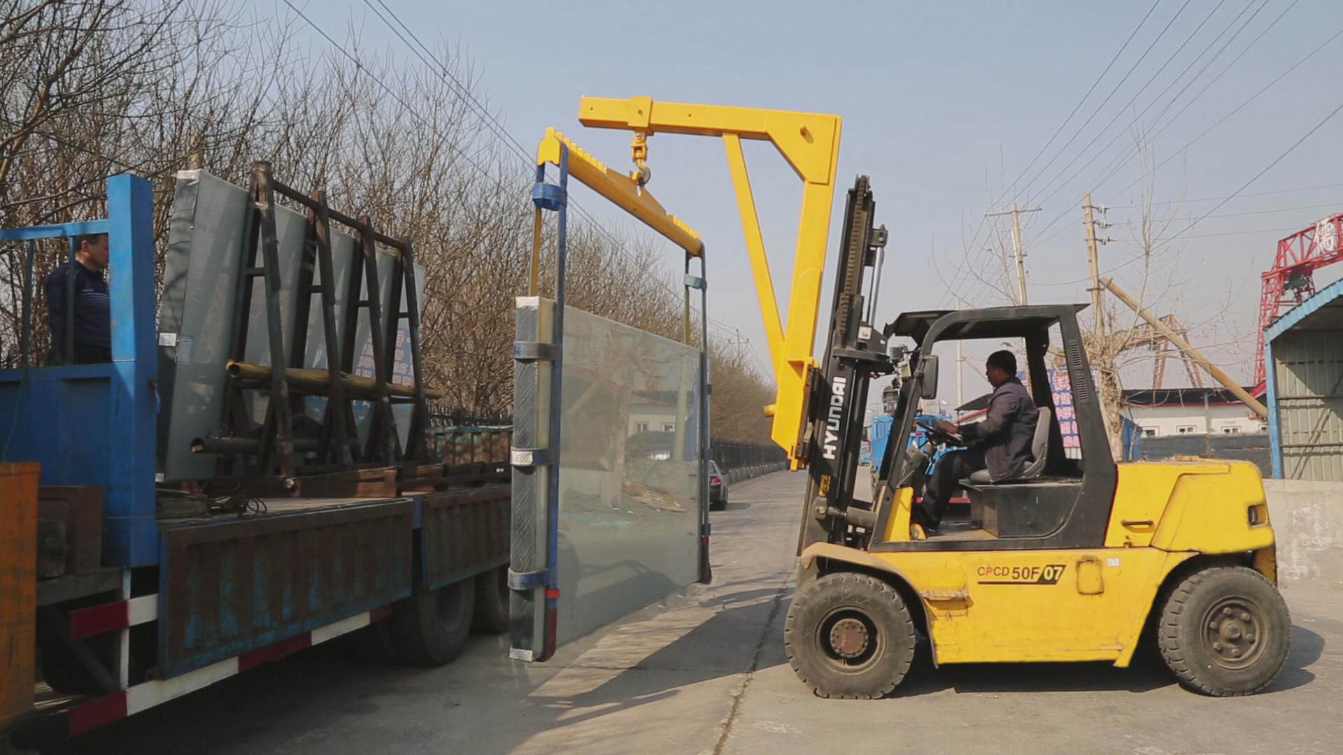 New-style forklift truck crane arm New-style forklift truck crane arm