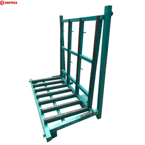 Heavy Duty L Buck Glass Rack with Forklift Pockets And Anti-Slip Rubber for Safe Vertical Storage And Transportation of Glass Sheets