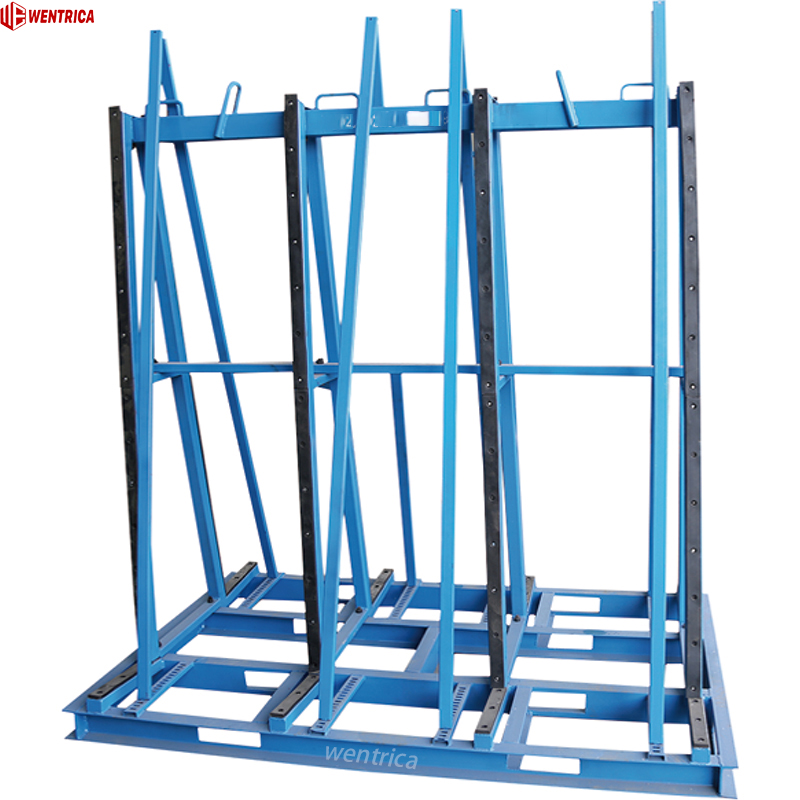 Detachable A-frame Glass Rack with Protective Rubber for Safe Transportation And Storage of Glass Panels