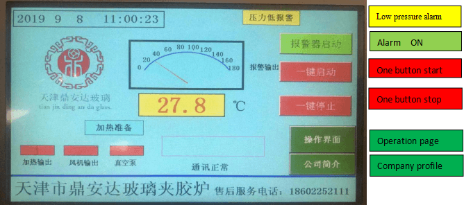 Glass Laminating Furnace Human-machine Friendly Interface