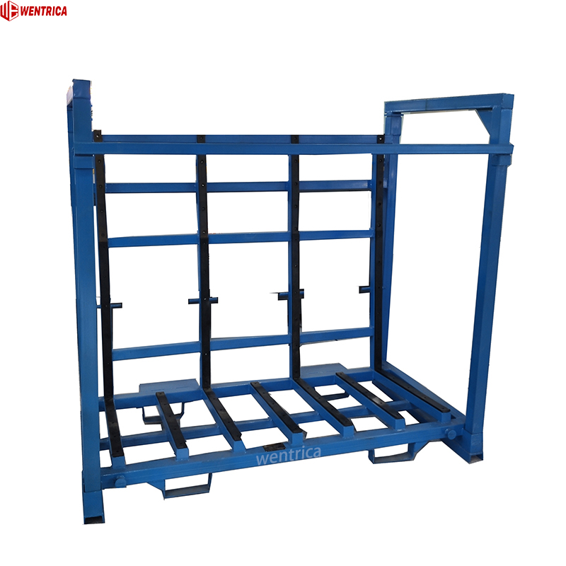 Heavy Duty L Buck Glass Rack with Forklift Pockets And Anti-Slip Rubber for Safe Vertical Storage And Transportation of Glass Sheets