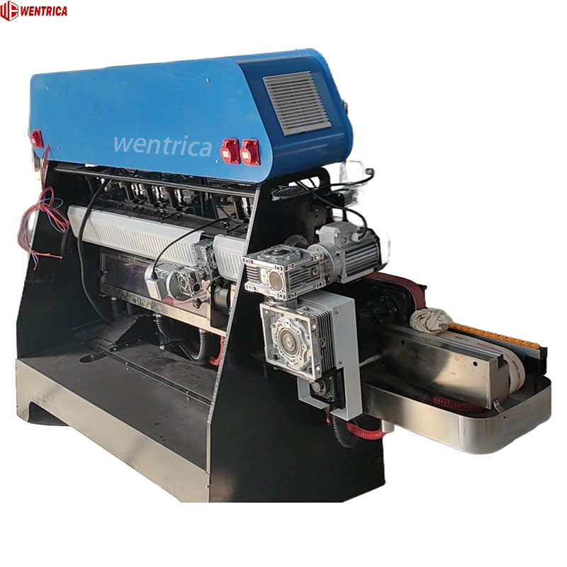 High Precision Horizontal Glass Beveling Machine with Adjustable Angles and Multiple Spindles for Flat Glass Edge Processing