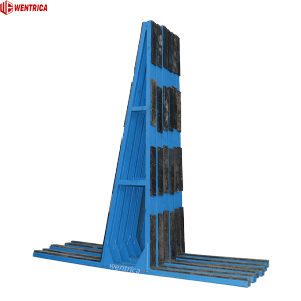 Heavy Duty Steel A Frame Glass Rack with Rubber Pads for Safe Storage 